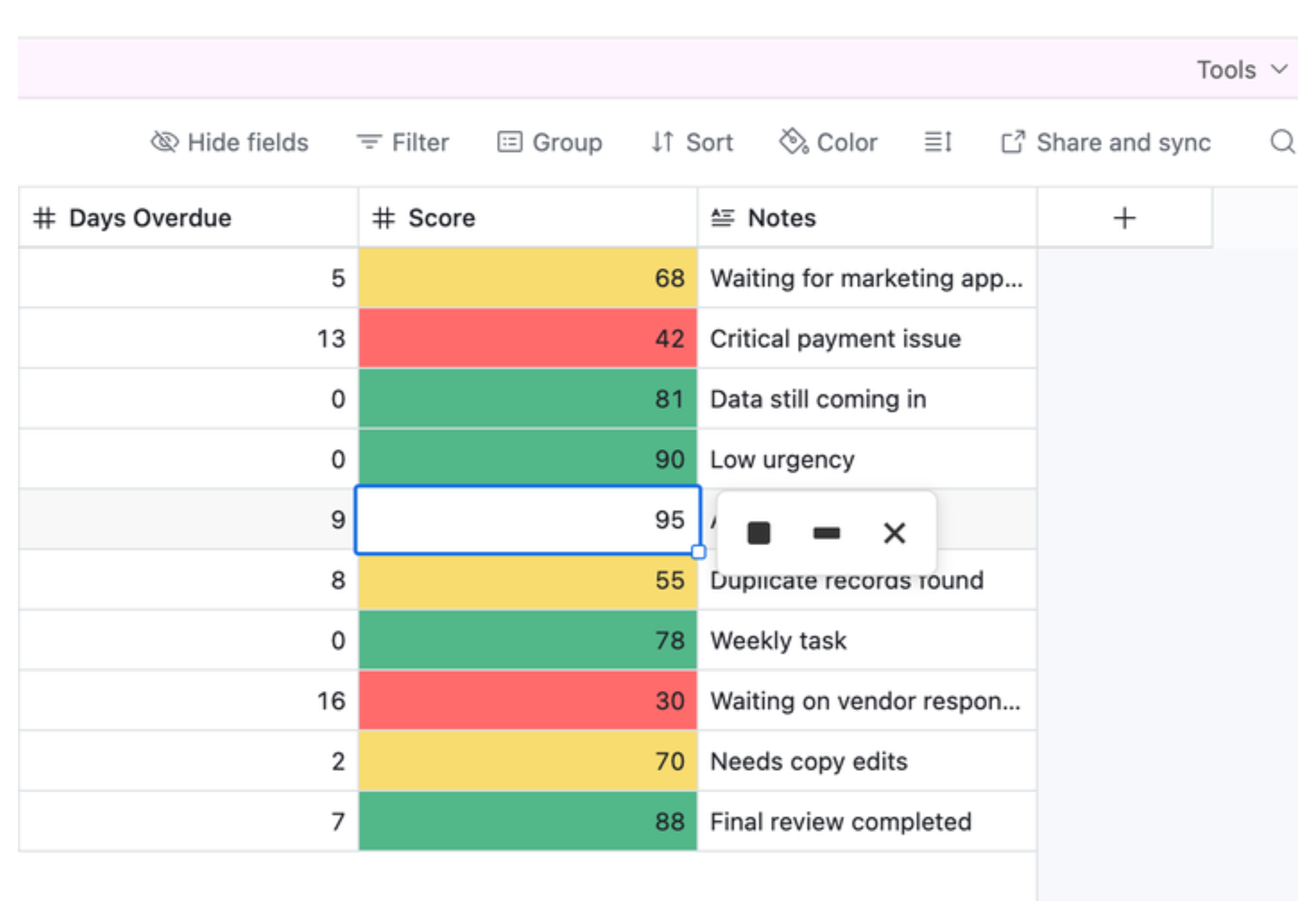 Highlighted single cell