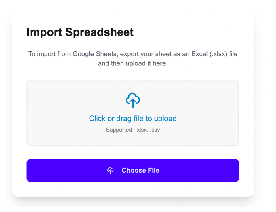 Upload your file