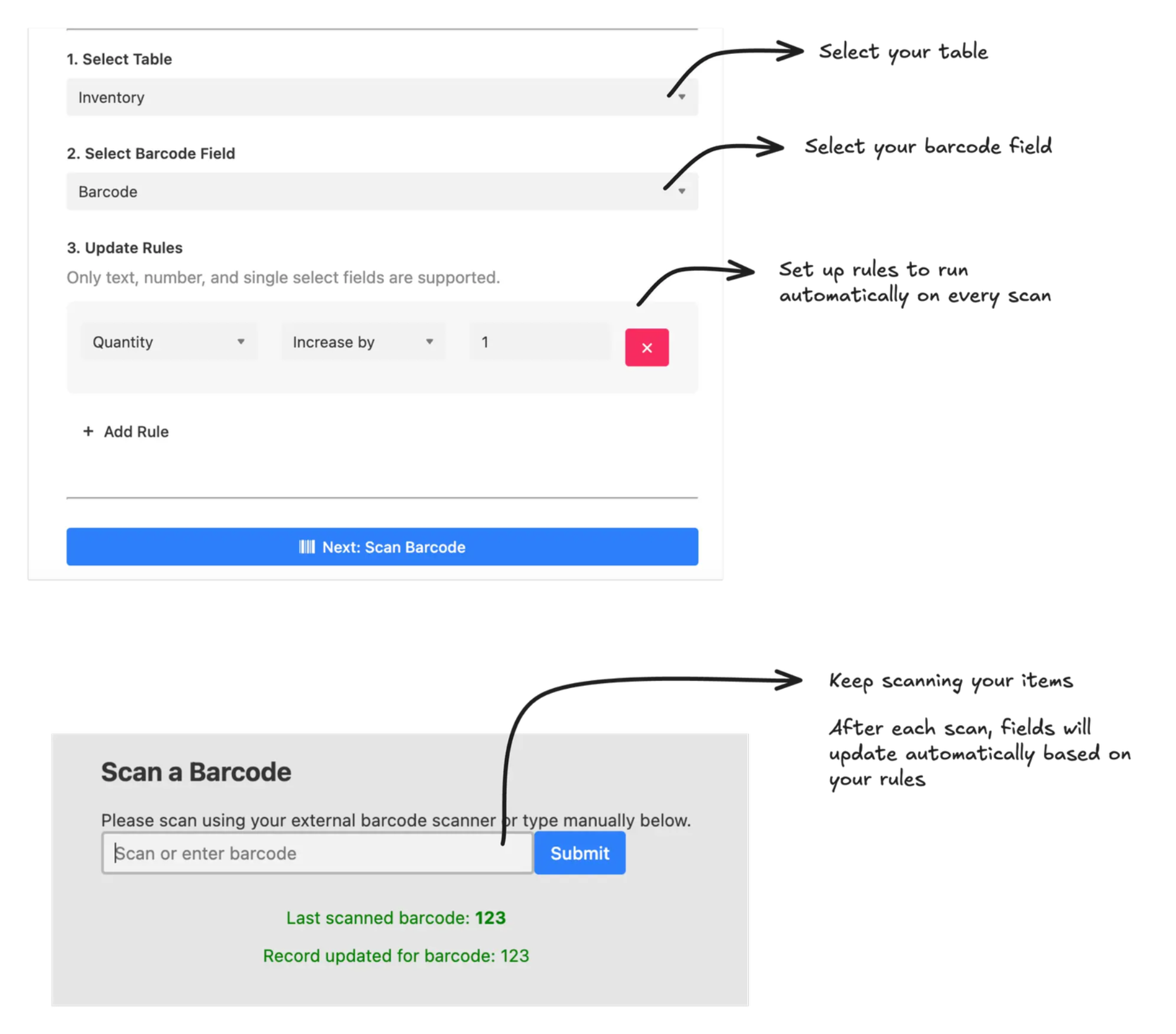 QuickScan Product Screenshot