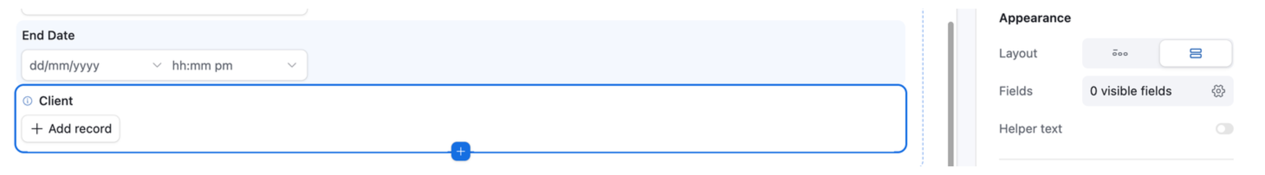 Choose Which Fields Appear