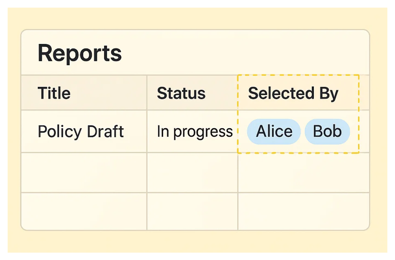 Add a Selected By Linked Field