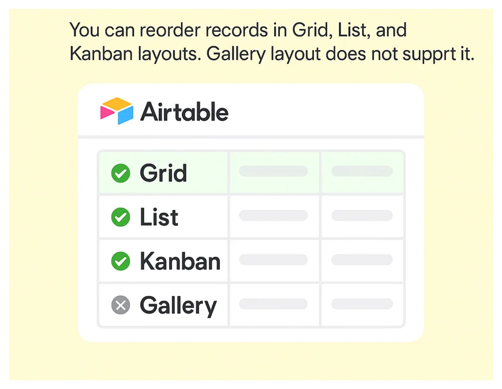 Manual Reordering Is Possible in Some Layouts