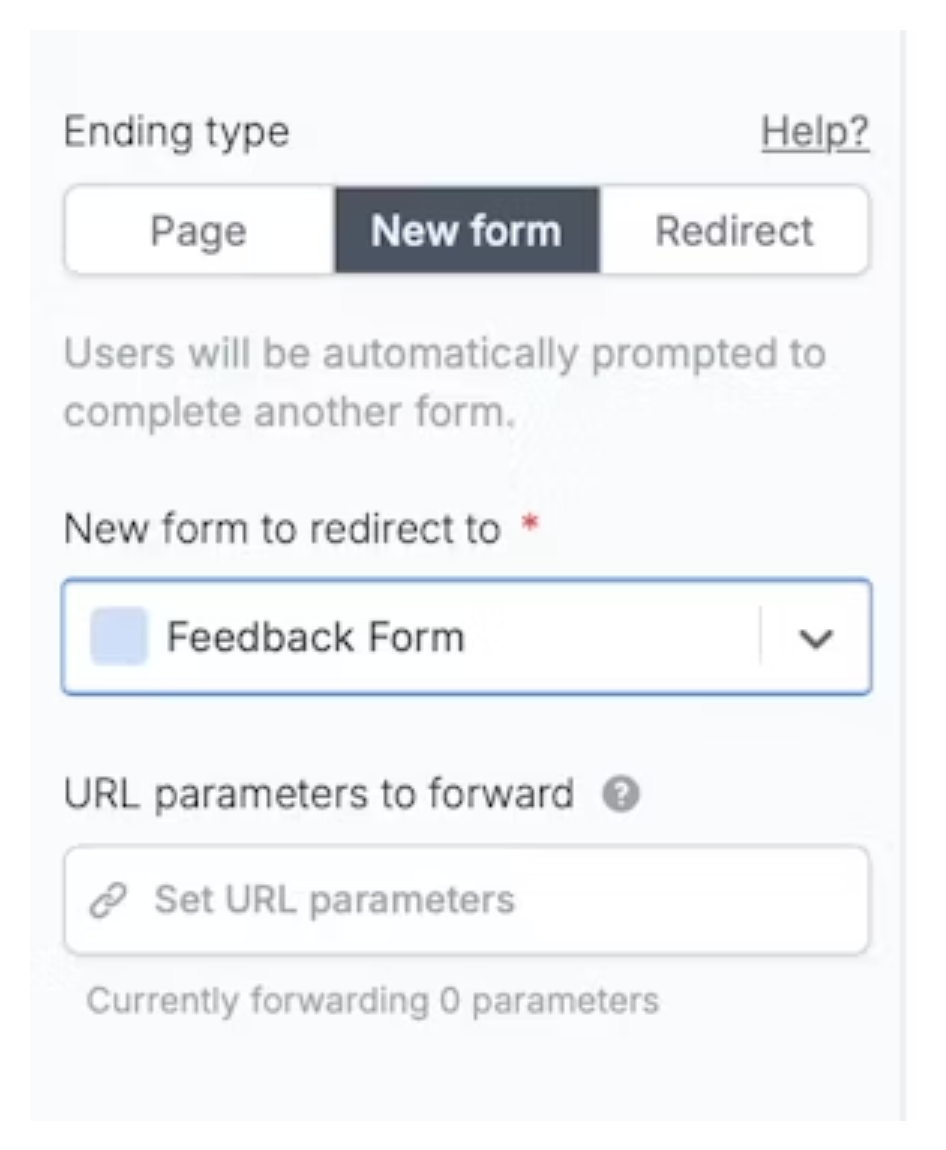 Redirect on ending page