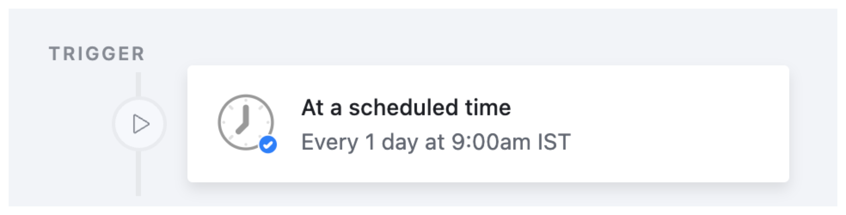 Automation trigger set to At a scheduled time, daily at 9 AM