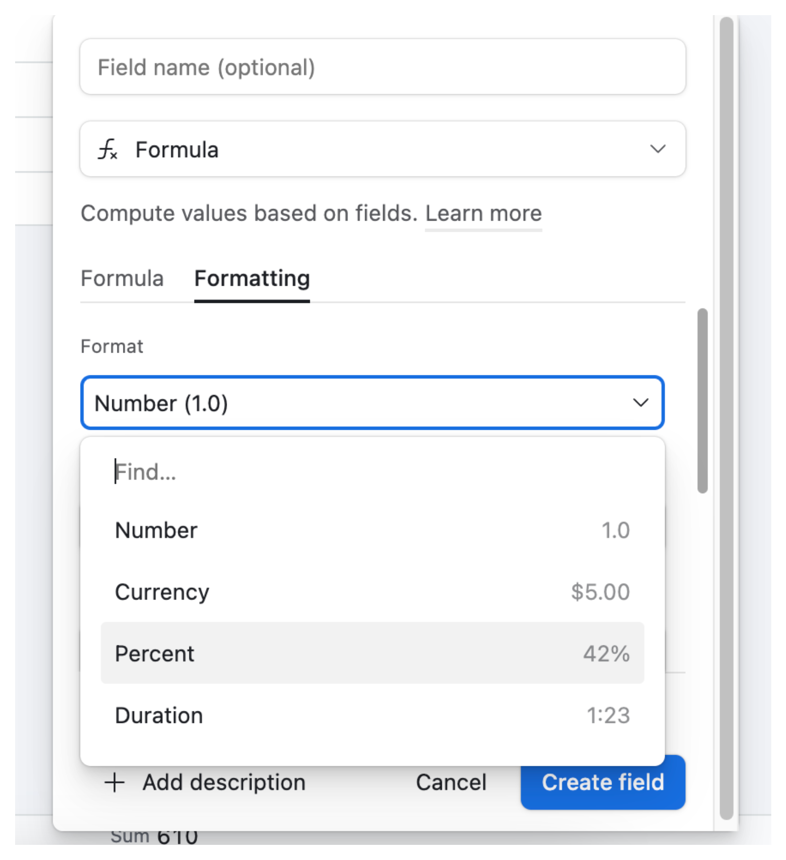 Change the format to percentage