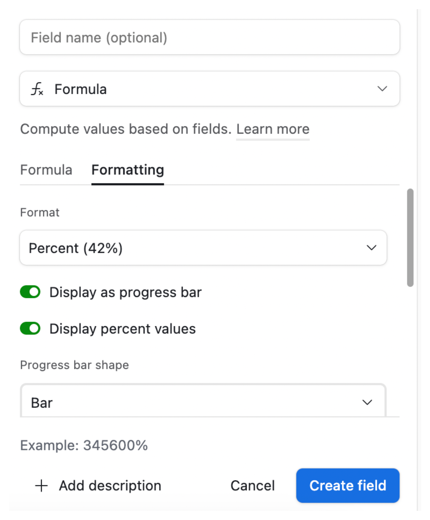 Turn on progress bar
