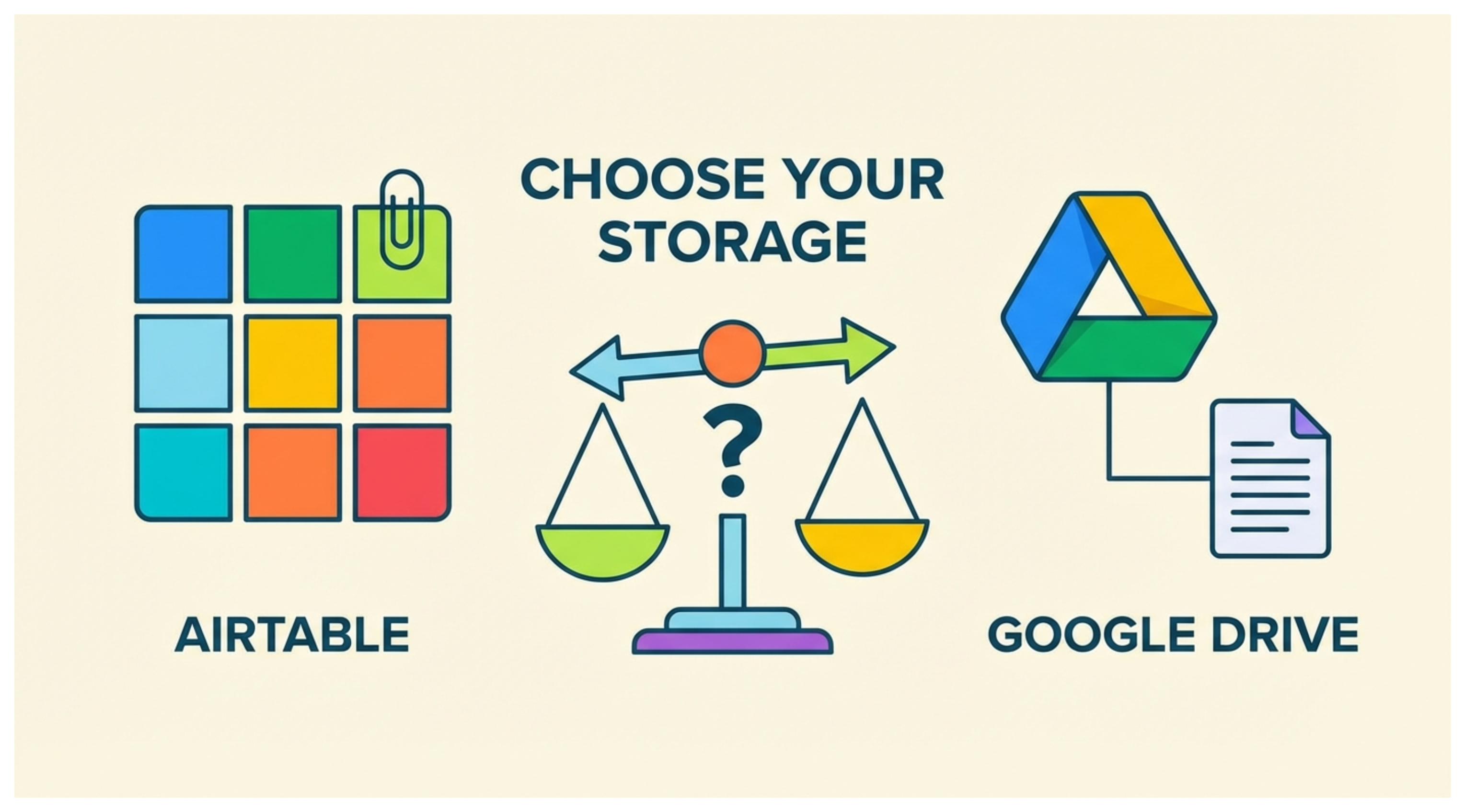 Deciding between storage option