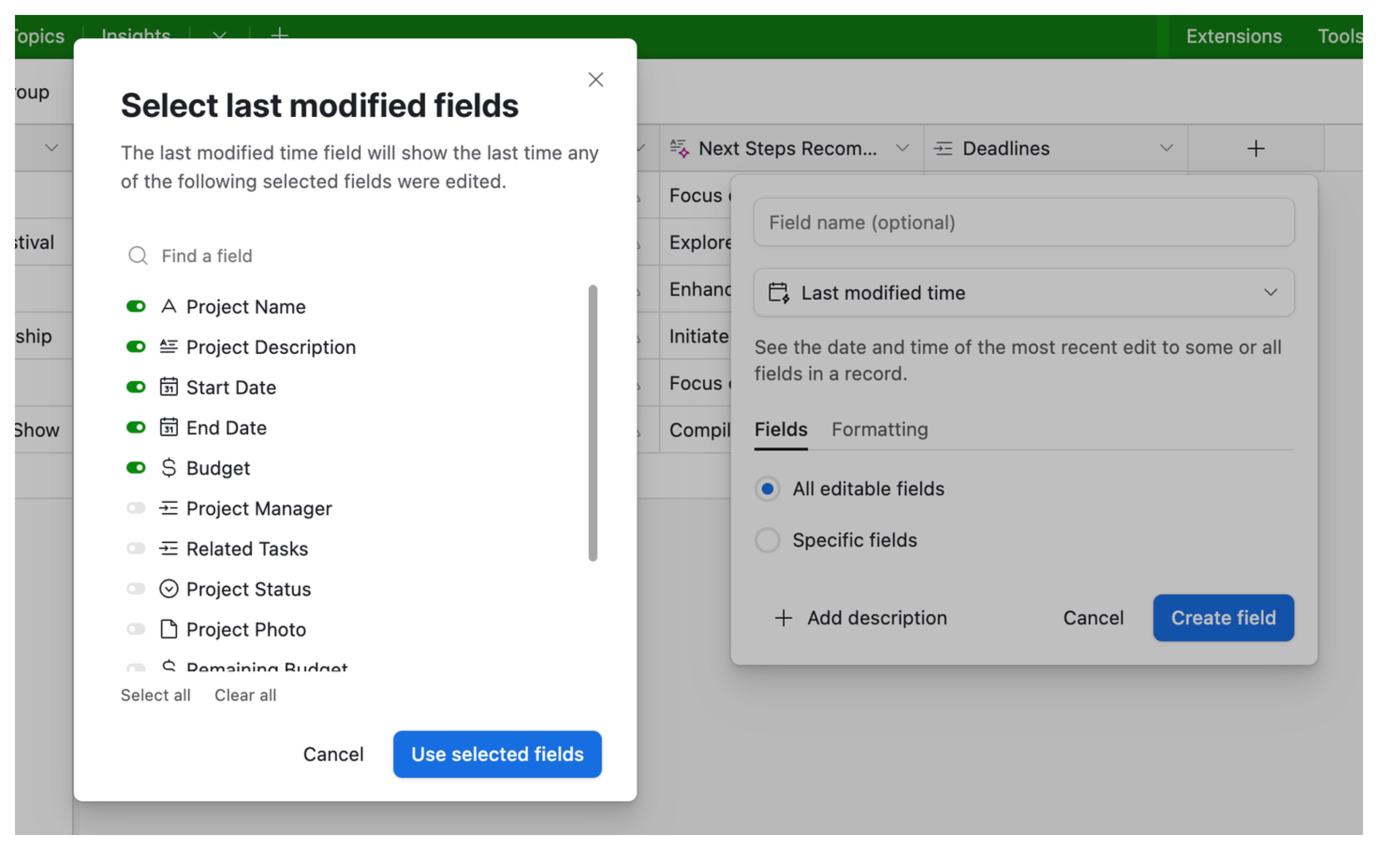 Create a “Last Modified” Field